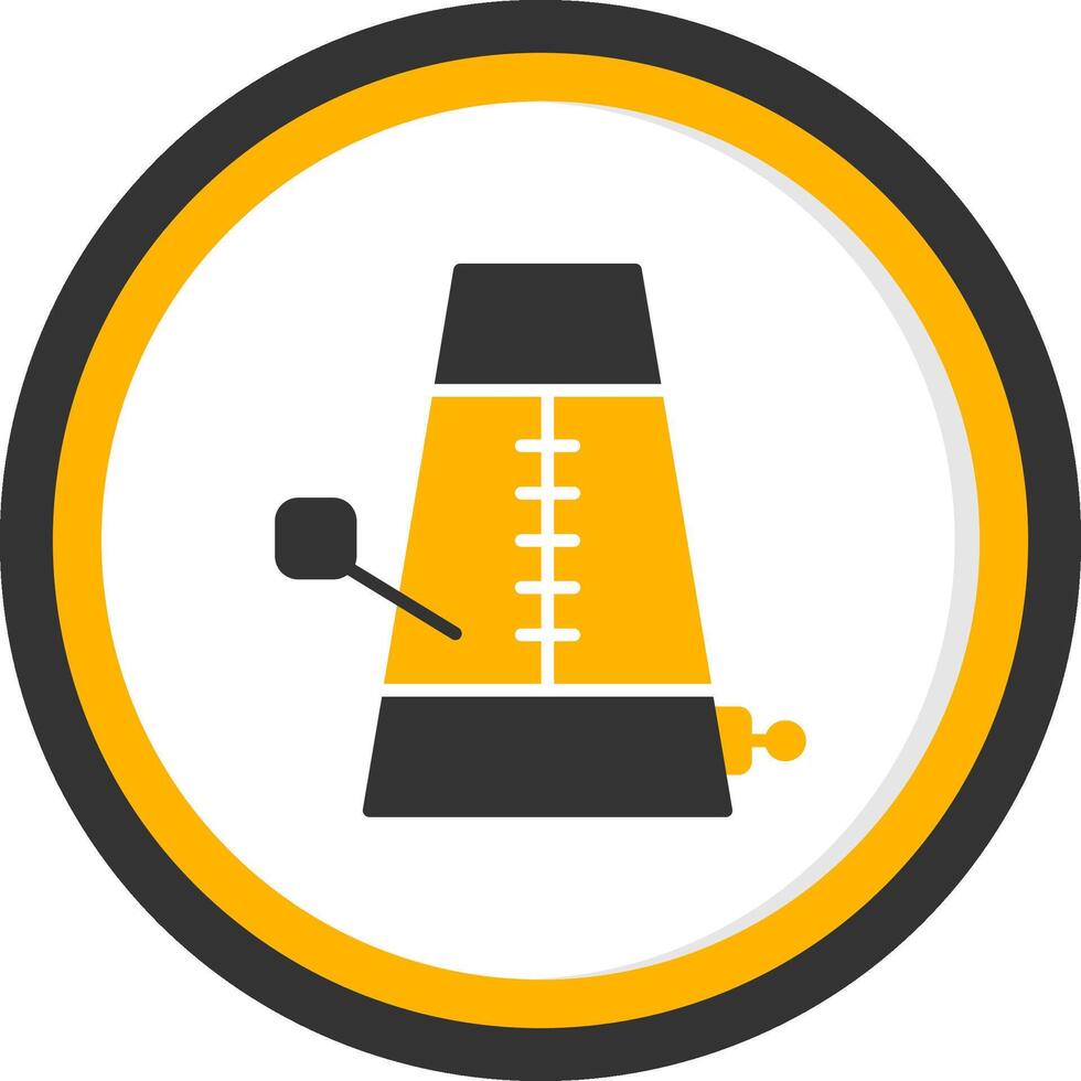 Tempo Glyph Two Color Circle Icon vector