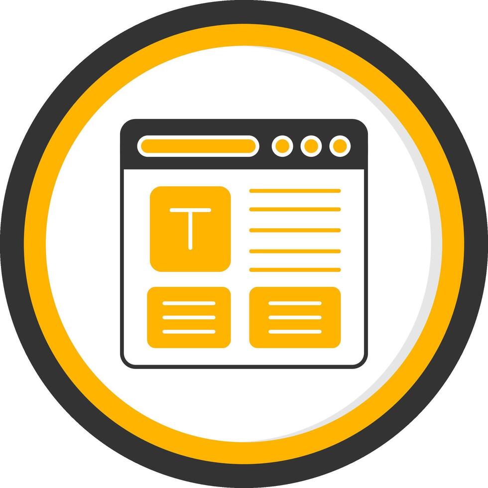 Refresh Glyph Two Color Circle Icon vector