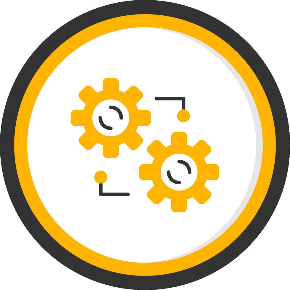 Integration Glyph Two Color Circle Icon vector