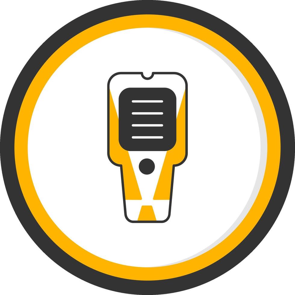 Stud Finder Glyph Two Color Circle Icon vector