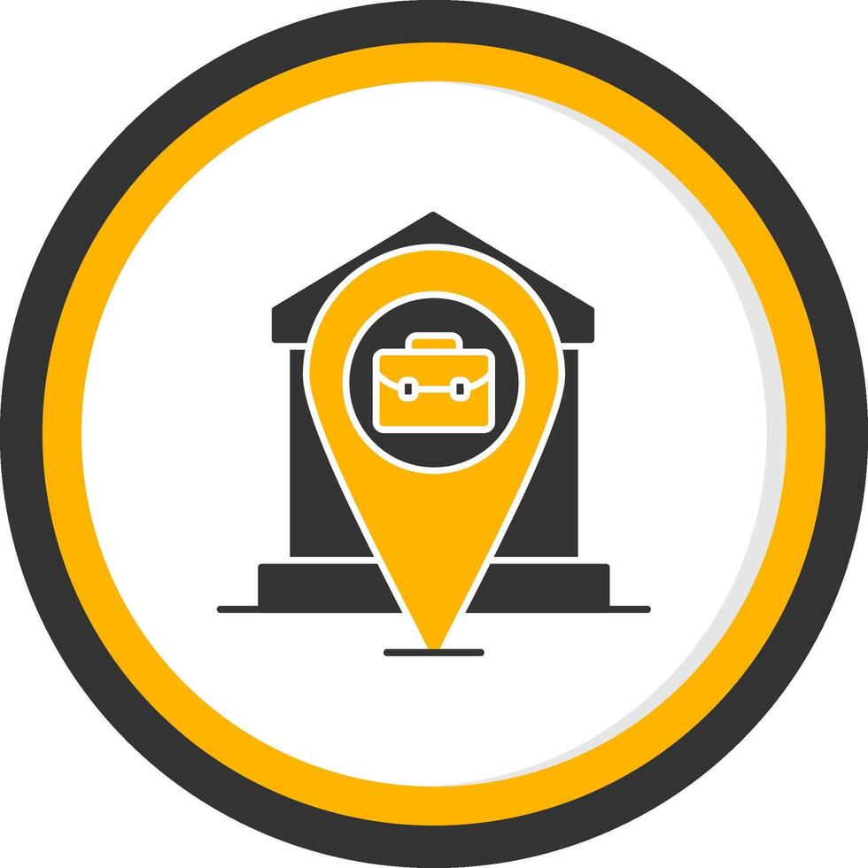 Remote Working Glyph Two Color Circle Icon vector