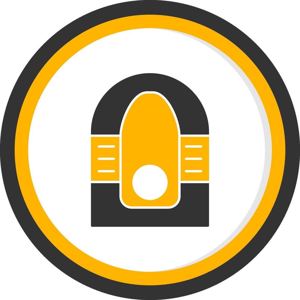 Portable Toilet Glyph Two Color Circle Icon vector