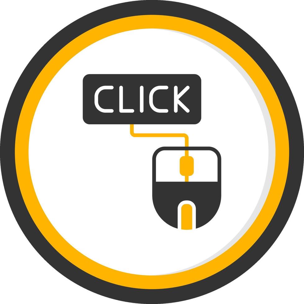 Click Glyph Two Color Circle Icon vector