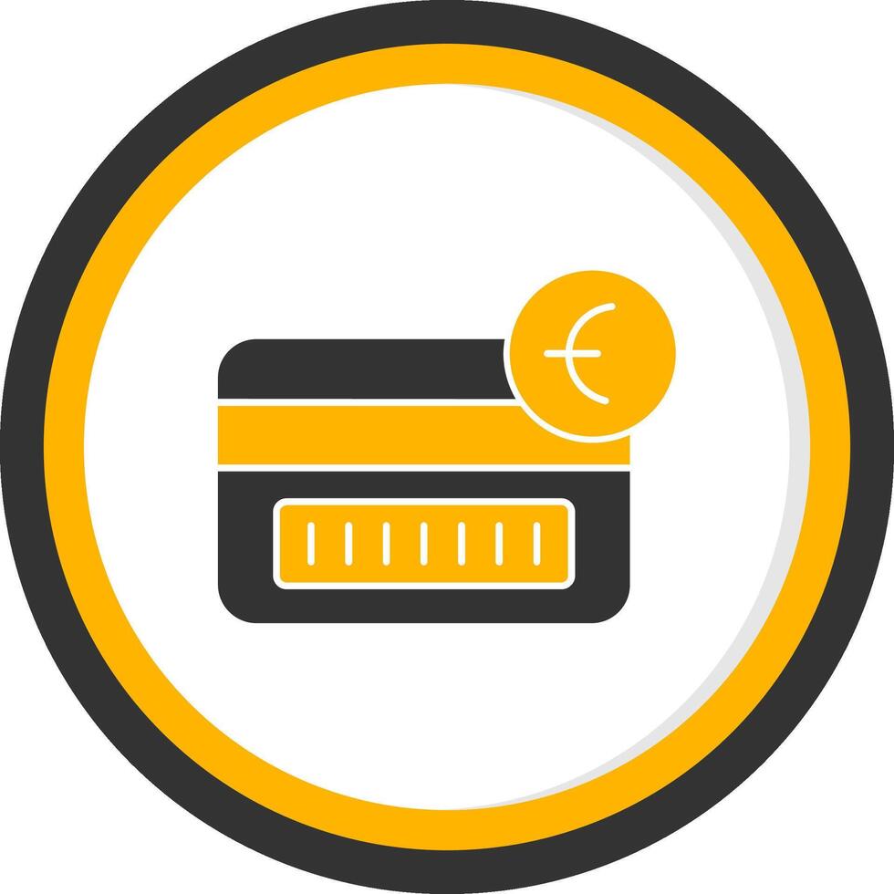 Tap To Pay Glyph Two Color Circle Icon vector