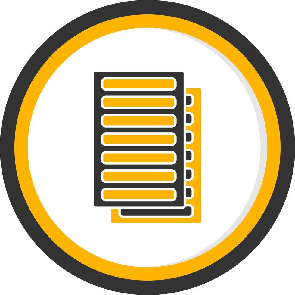 Daily Ledger Glyph Two Color Circle Icon vector