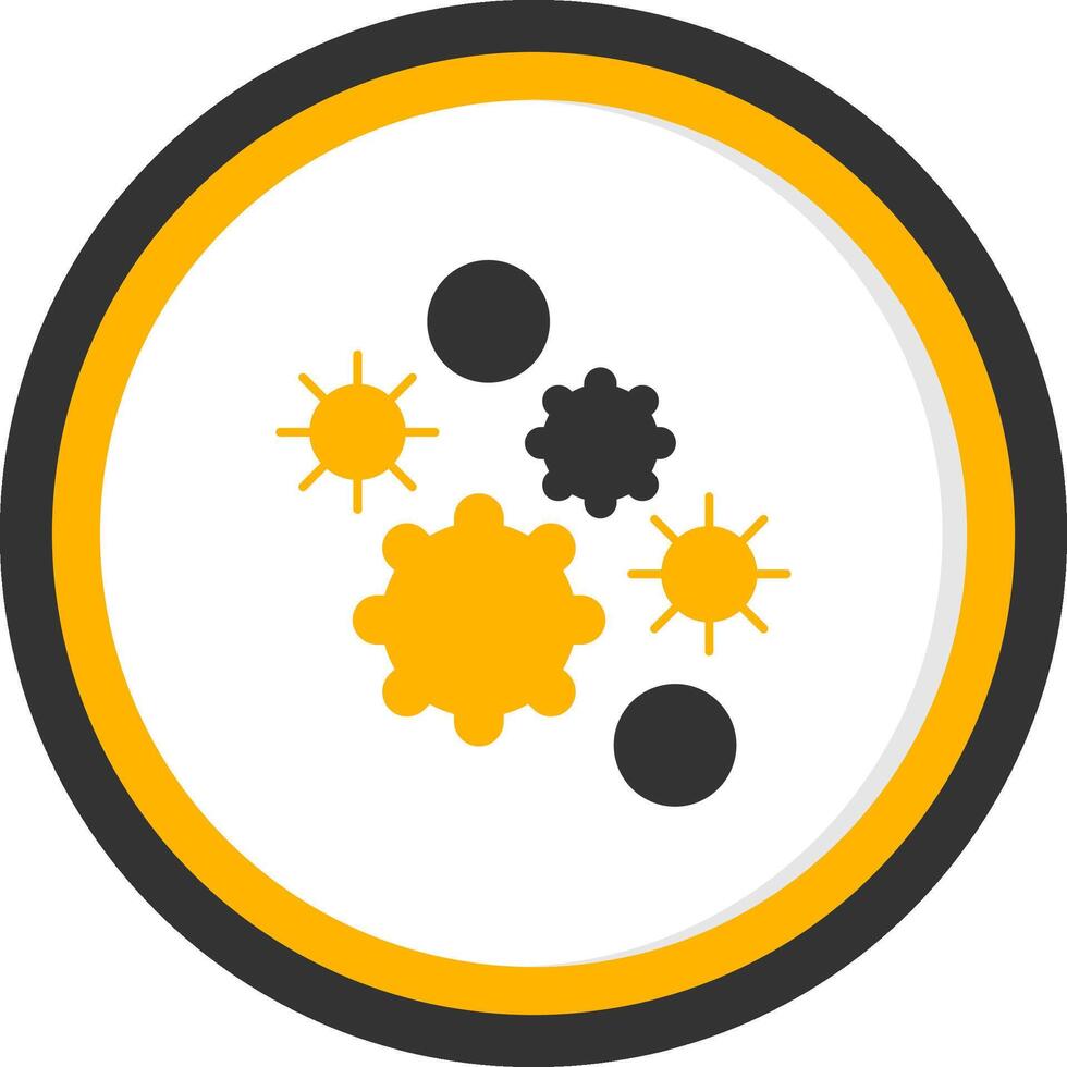 Allergen Glyph Two Color Circle Icon vector
