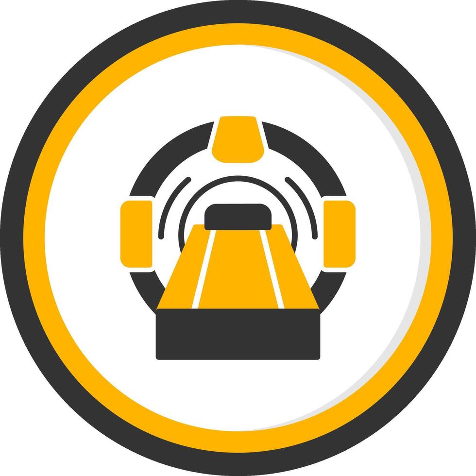 Mri Glyph Two Color Circle Icon vector