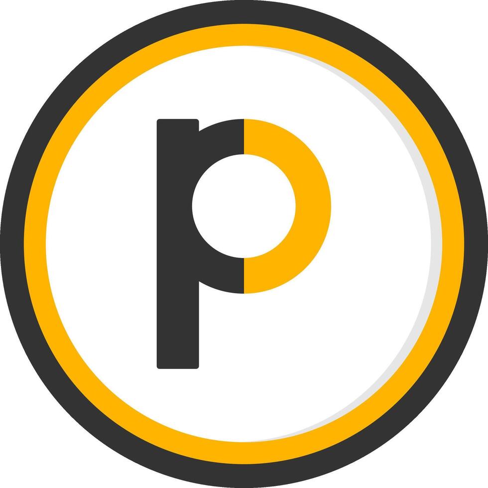 Small p Icon vector