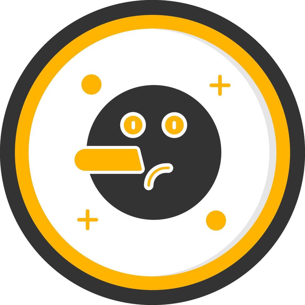 Liar Glyph Two Color Circle Icon vector