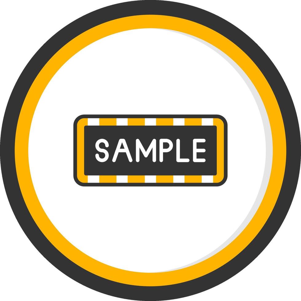 Sample Glyph Two Color Circle Icon vector