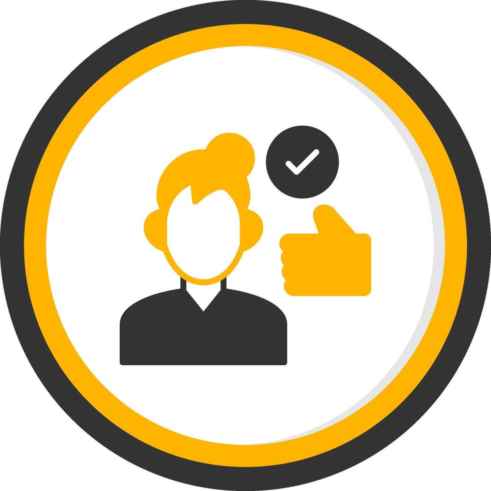 Work Done Glyph Two Color Circle Icon vector