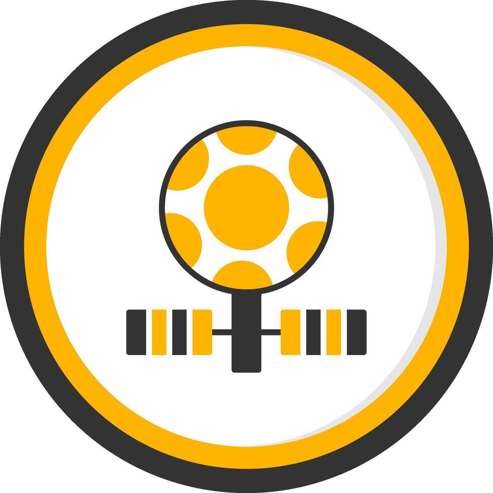 Satellite Glyph Two Color Circle Icon vector