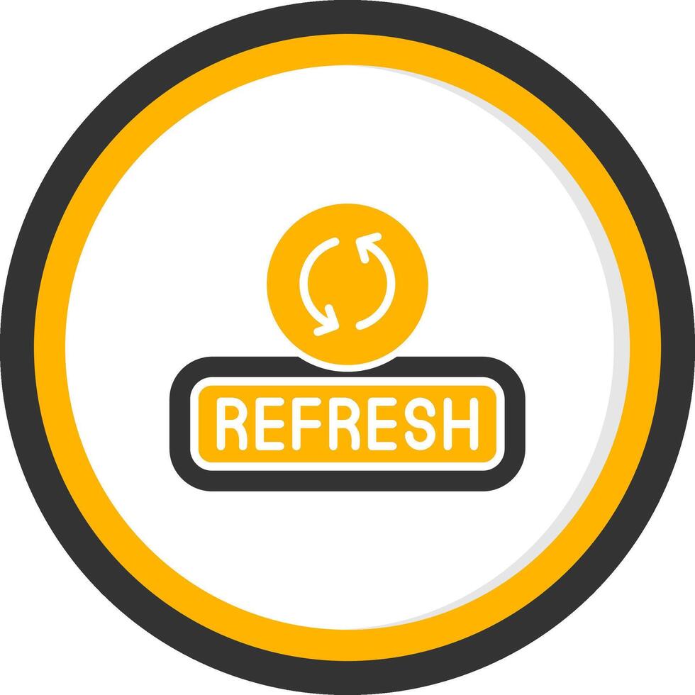 Refresh Glyph Two Color Circle Icon vector
