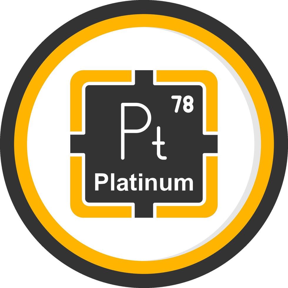 Platinum Glyph Two Color Circle Icon vector