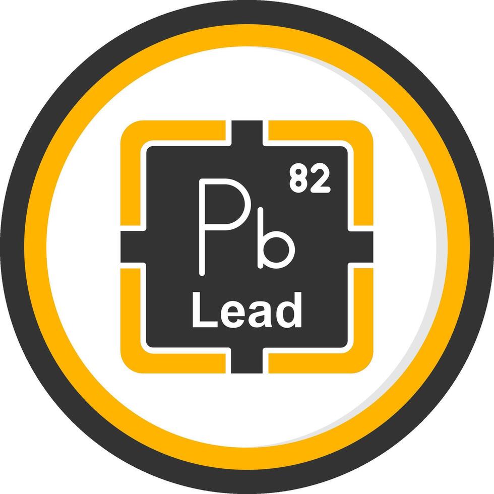 Lead Glyph Two Color Circle Icon vector
