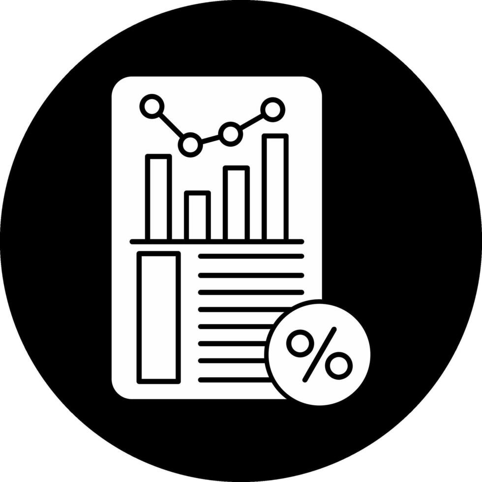 Sales Report Circle Inverted Icon vector