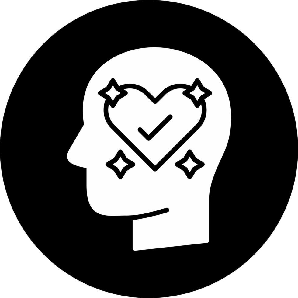 Mental Care Circle Inverted Icon vector
