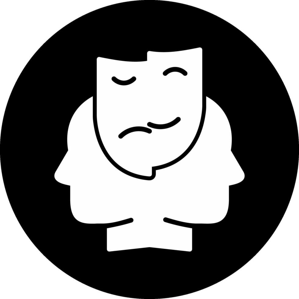 Bipolar Circle Inverted Icon vector