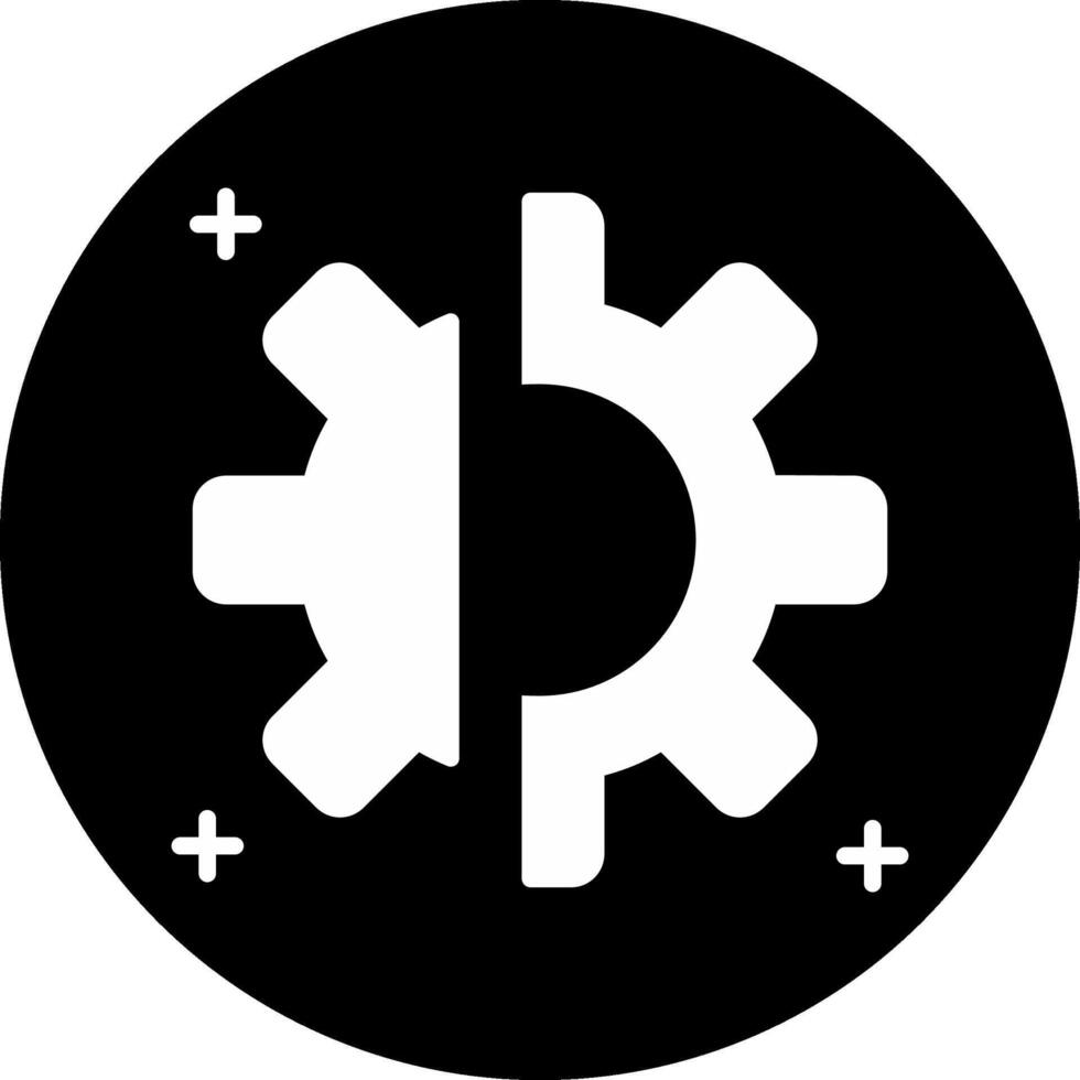 Disruption Circle Inverted Icon vector