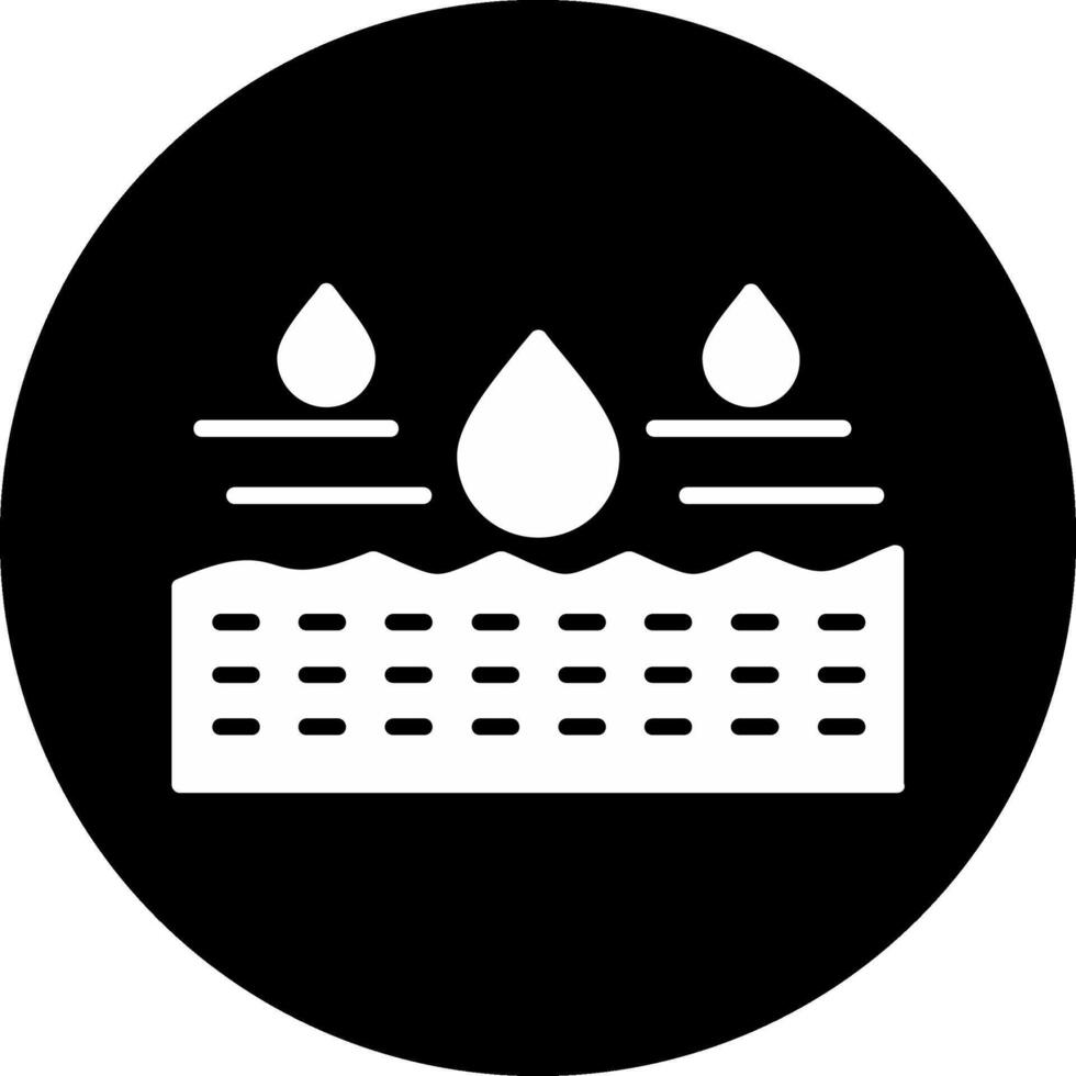 Hydrating Circle Inverted Icon vector