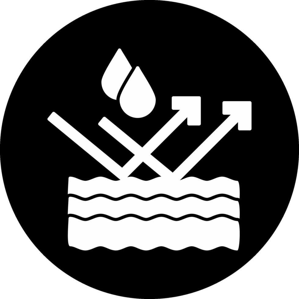 Water Resistant Circle Inverted Icon vector