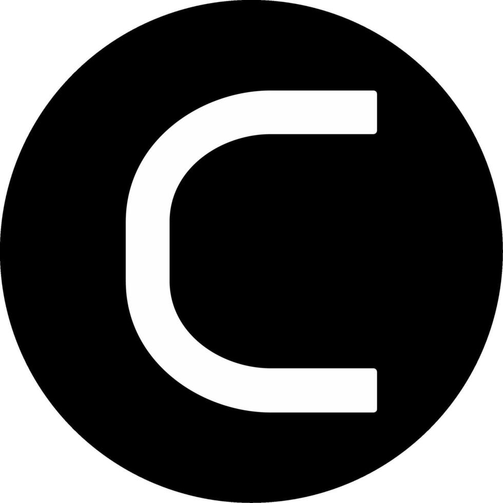 Capital C Icon vector