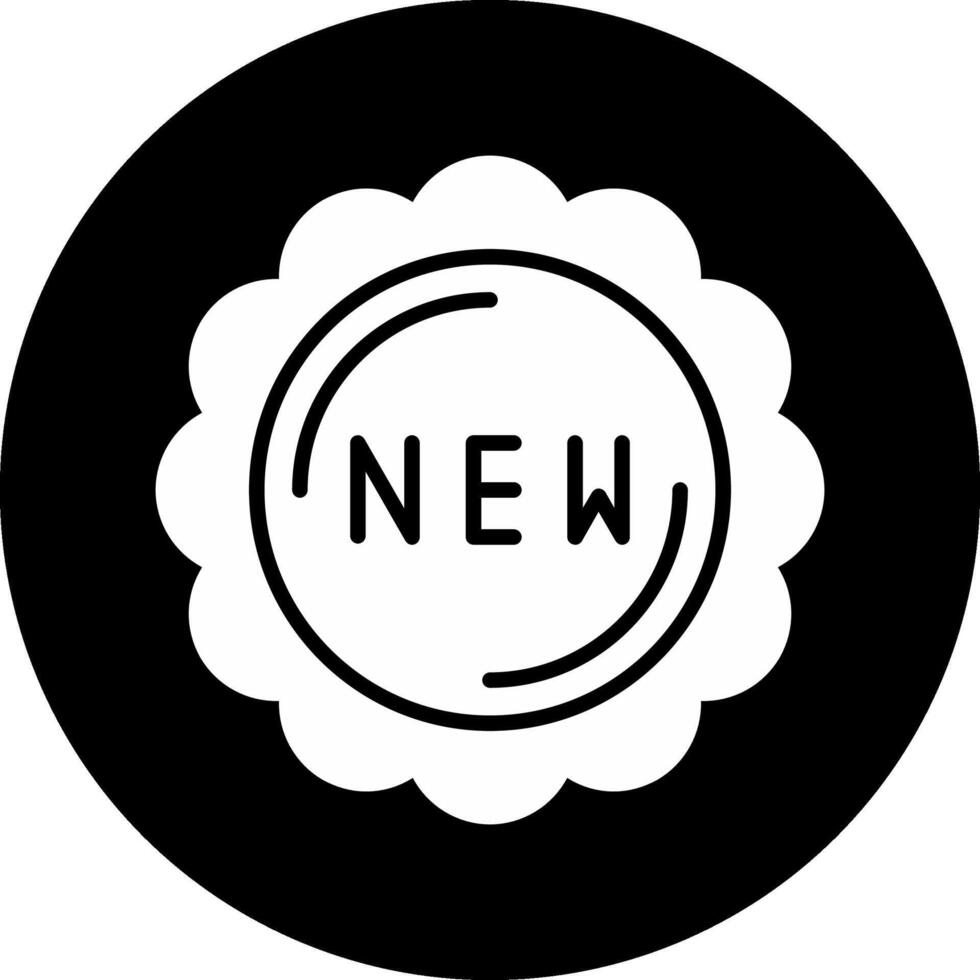 New Circle Inverted Icon vector