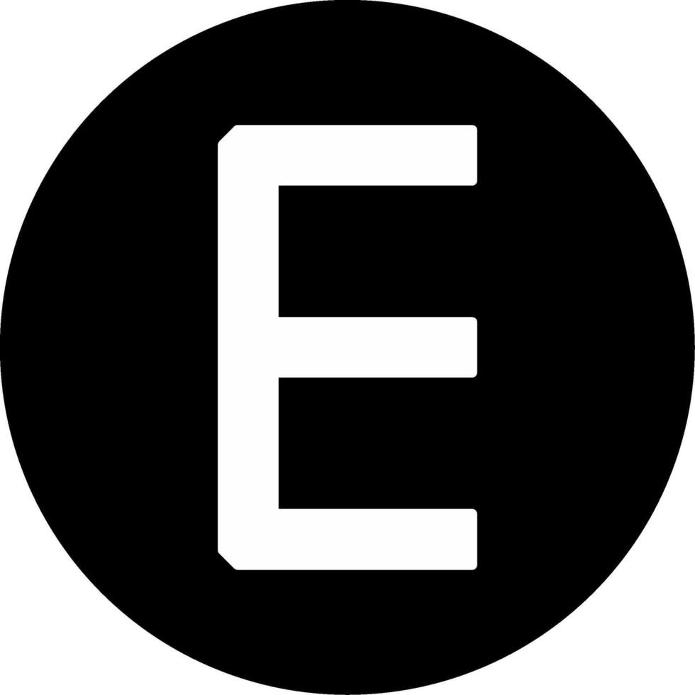 Capital E Icon vector