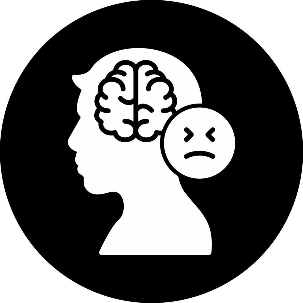 Mood Swings Circle Inverted Icon vector