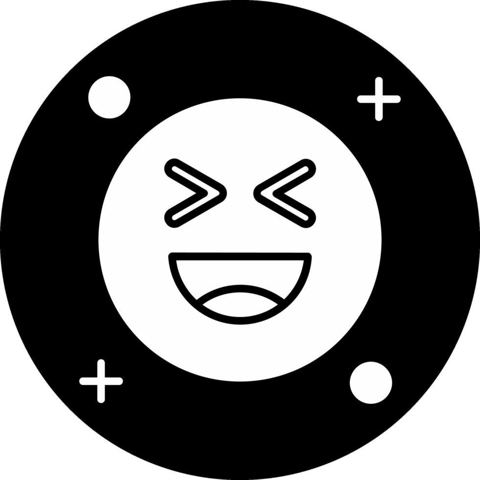 Laugh Circle Inverted Icon vector
