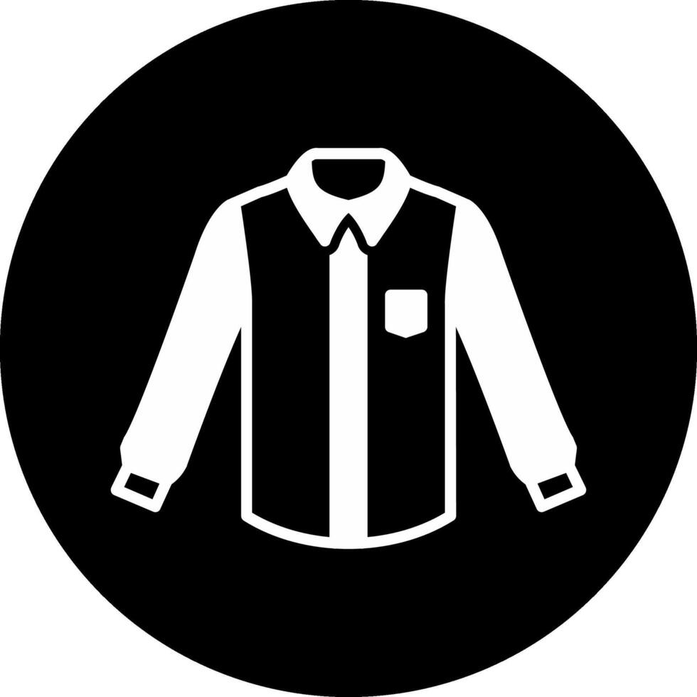 Shirt Circle Inverted Icon vector