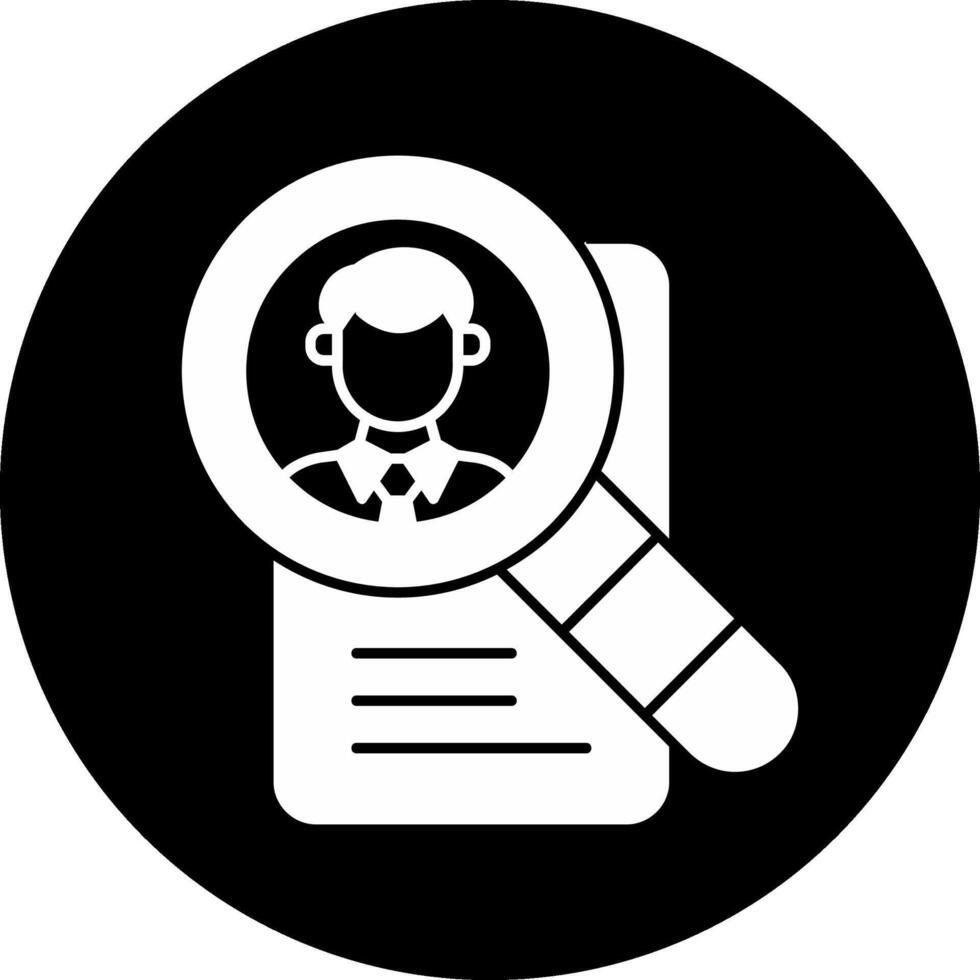 Search Employee Circle Inverted Icon vector