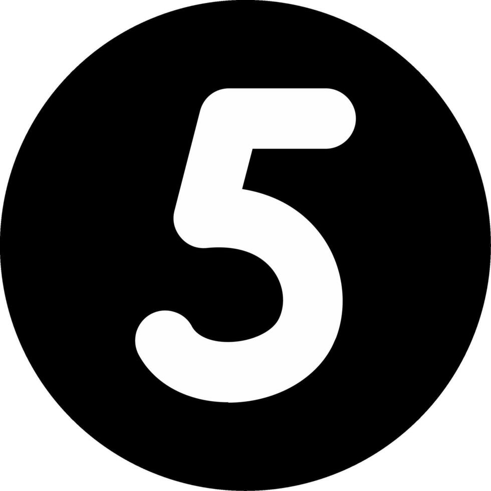 Five Circle Inverted Icon vector