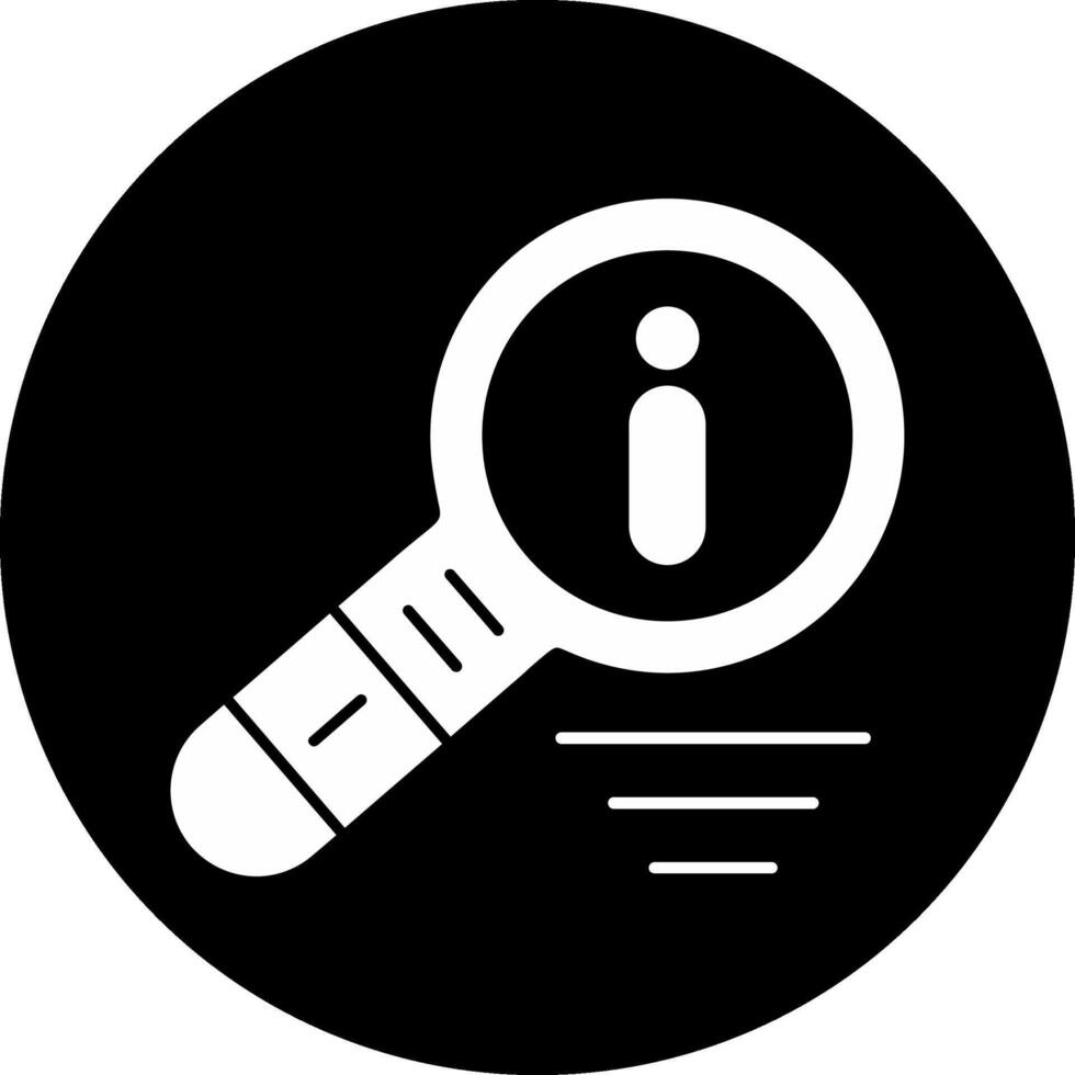 Search Circle Inverted Icon vector