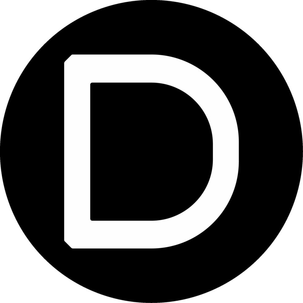 Capital D Icon vector