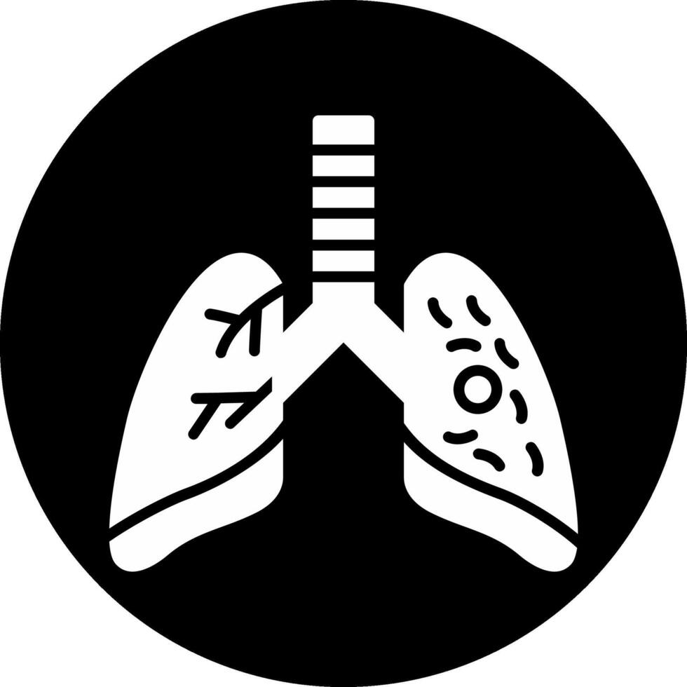 Tuberculosis Virus Circle Inverted Icon vector