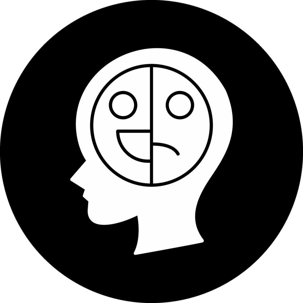 Mood Swings Circle Inverted Icon vector