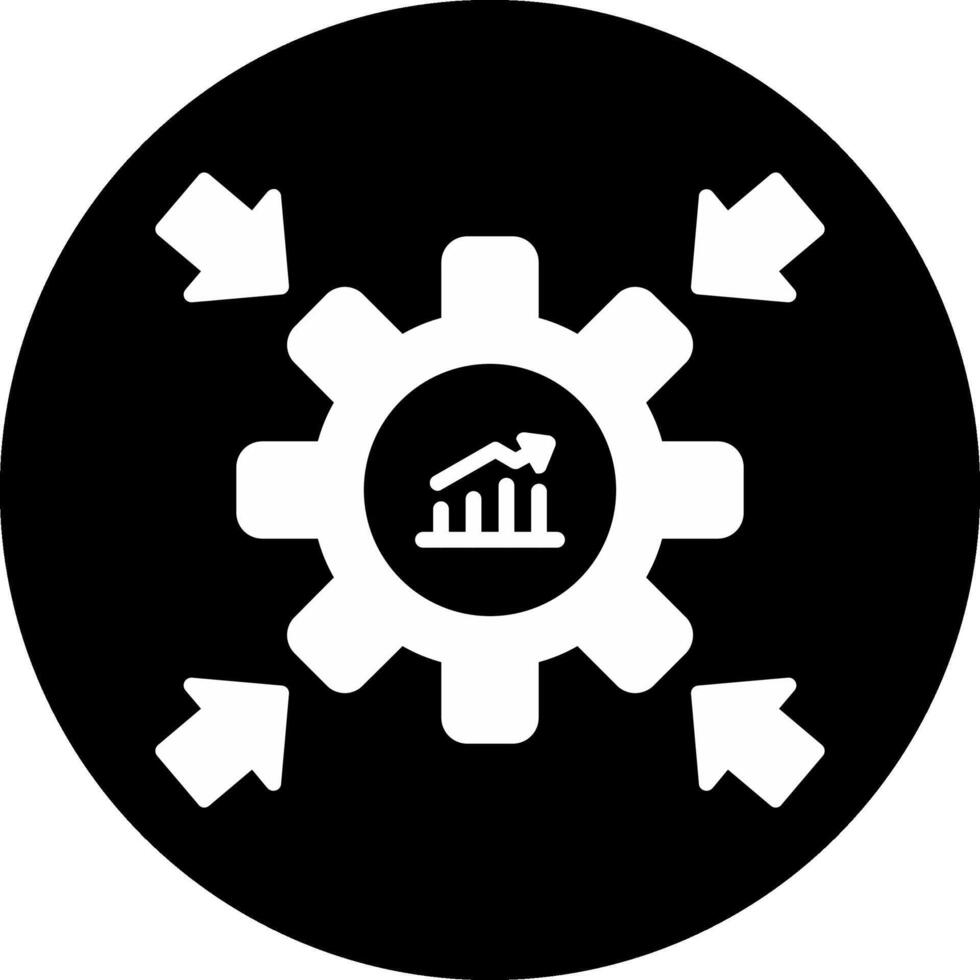 Market Impact Circle Inverted Icon vector