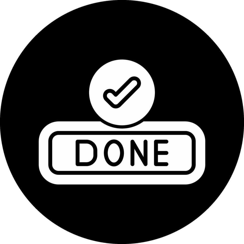 Done Circle Inverted Icon vector