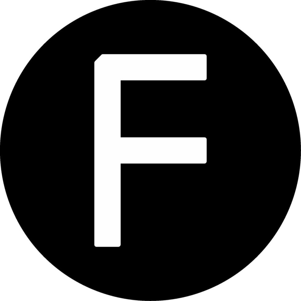 Capital F Icon vector