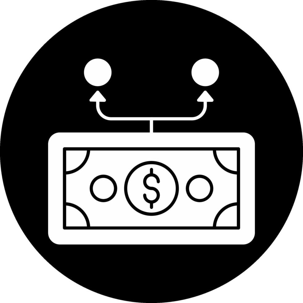 Expenses Division Circle Inverted Icon vector