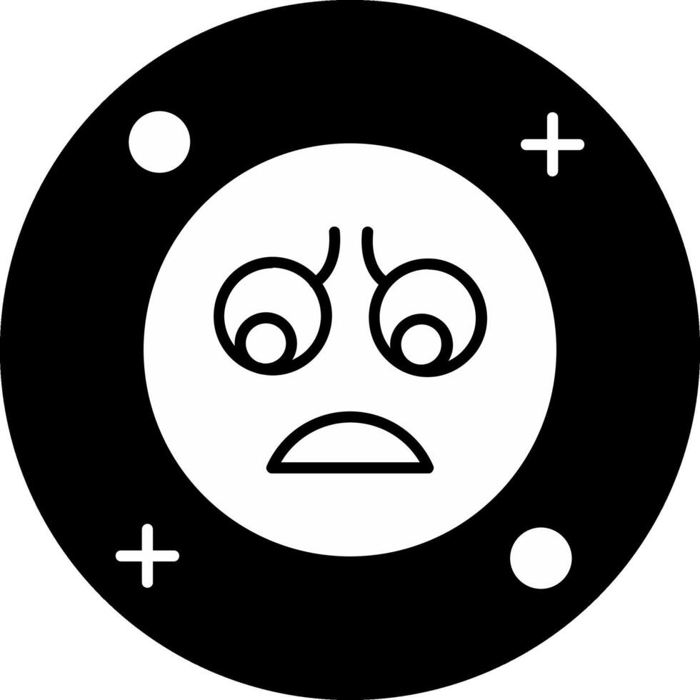 Sad Circle Inverted Icon vector
