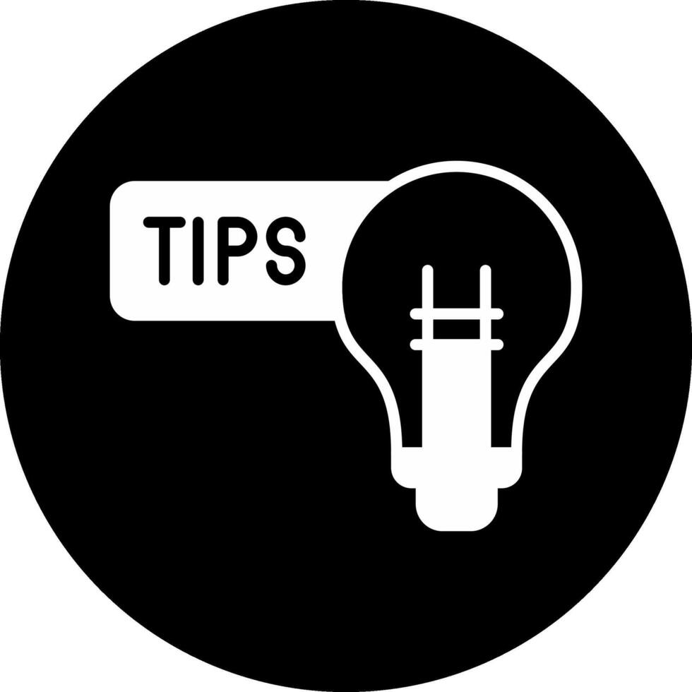 Tips Circle Inverted Icon vector