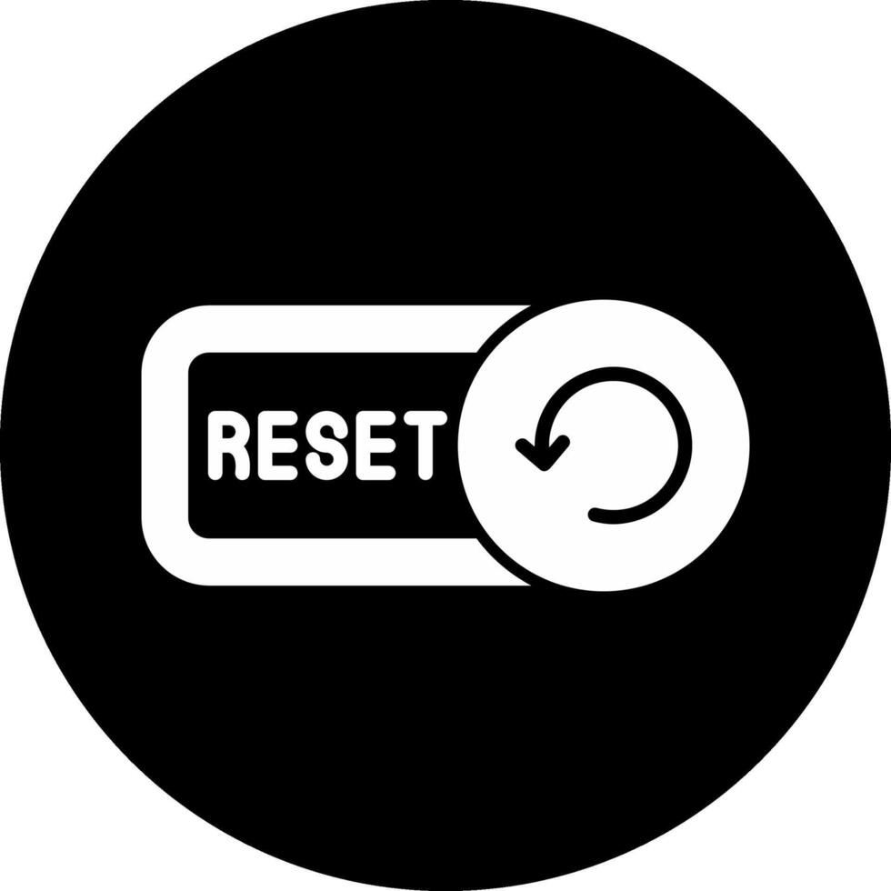 Reset Circle Inverted Icon vector