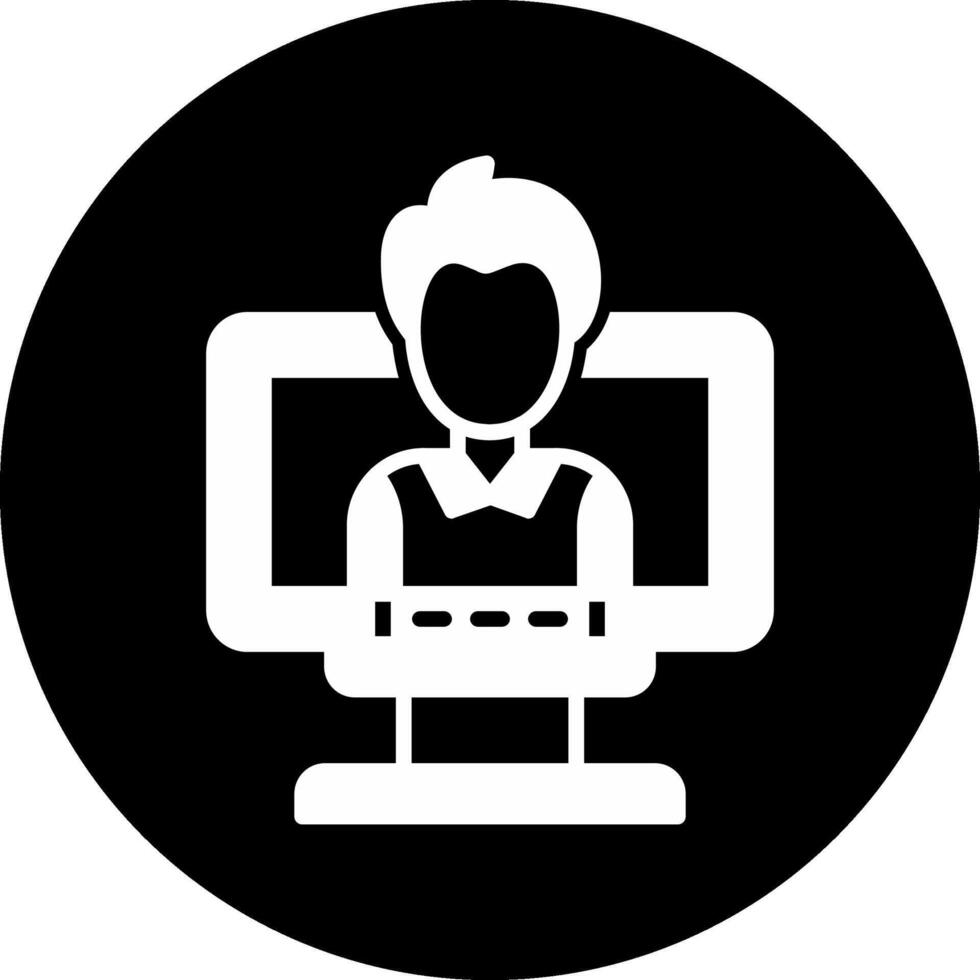 Freelancer Circle Inverted Icon vector