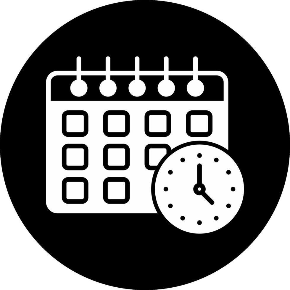 Planner Circle Inverted Icon vector