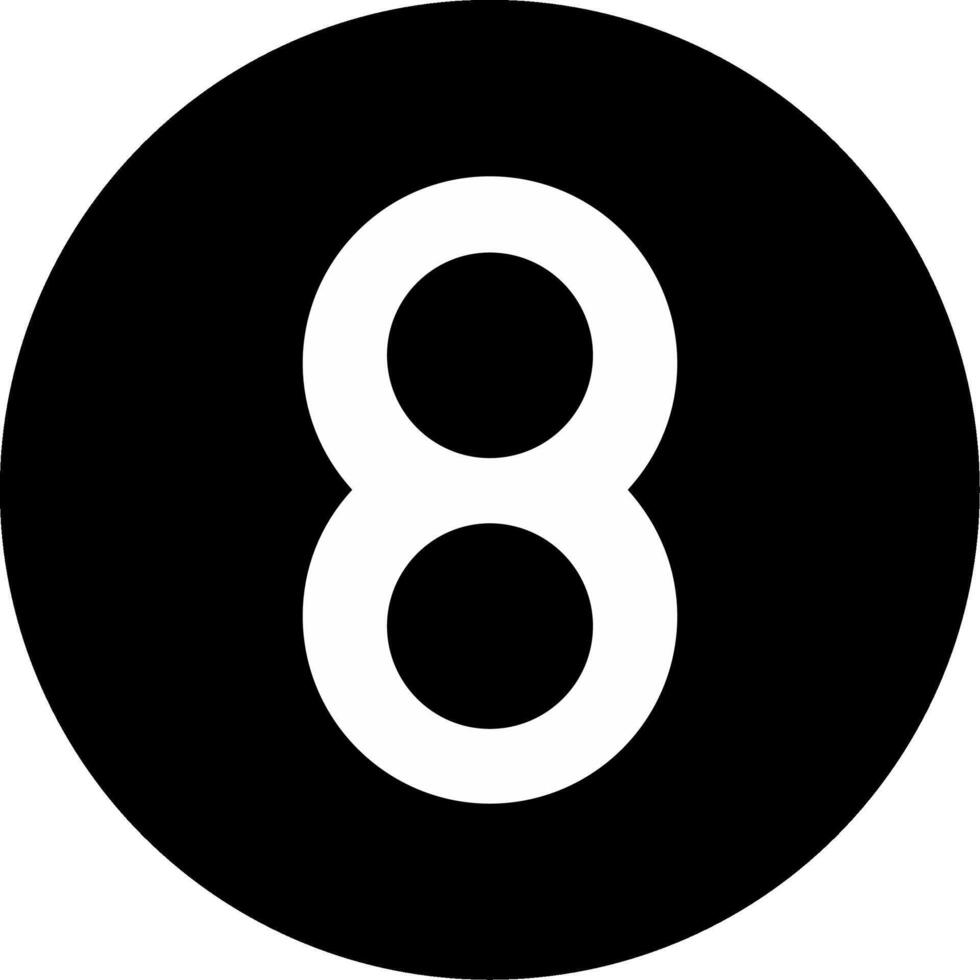 Eight Circle Inverted Icon vector