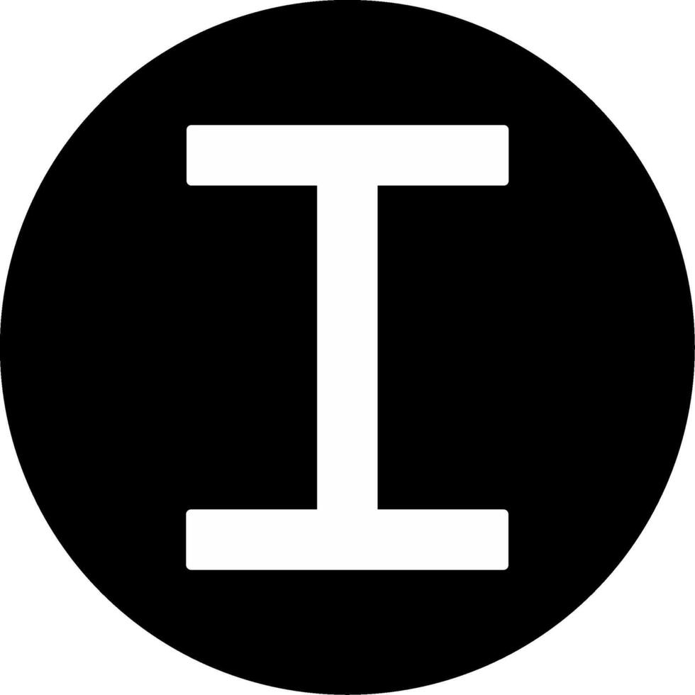 Capital I Icon vector