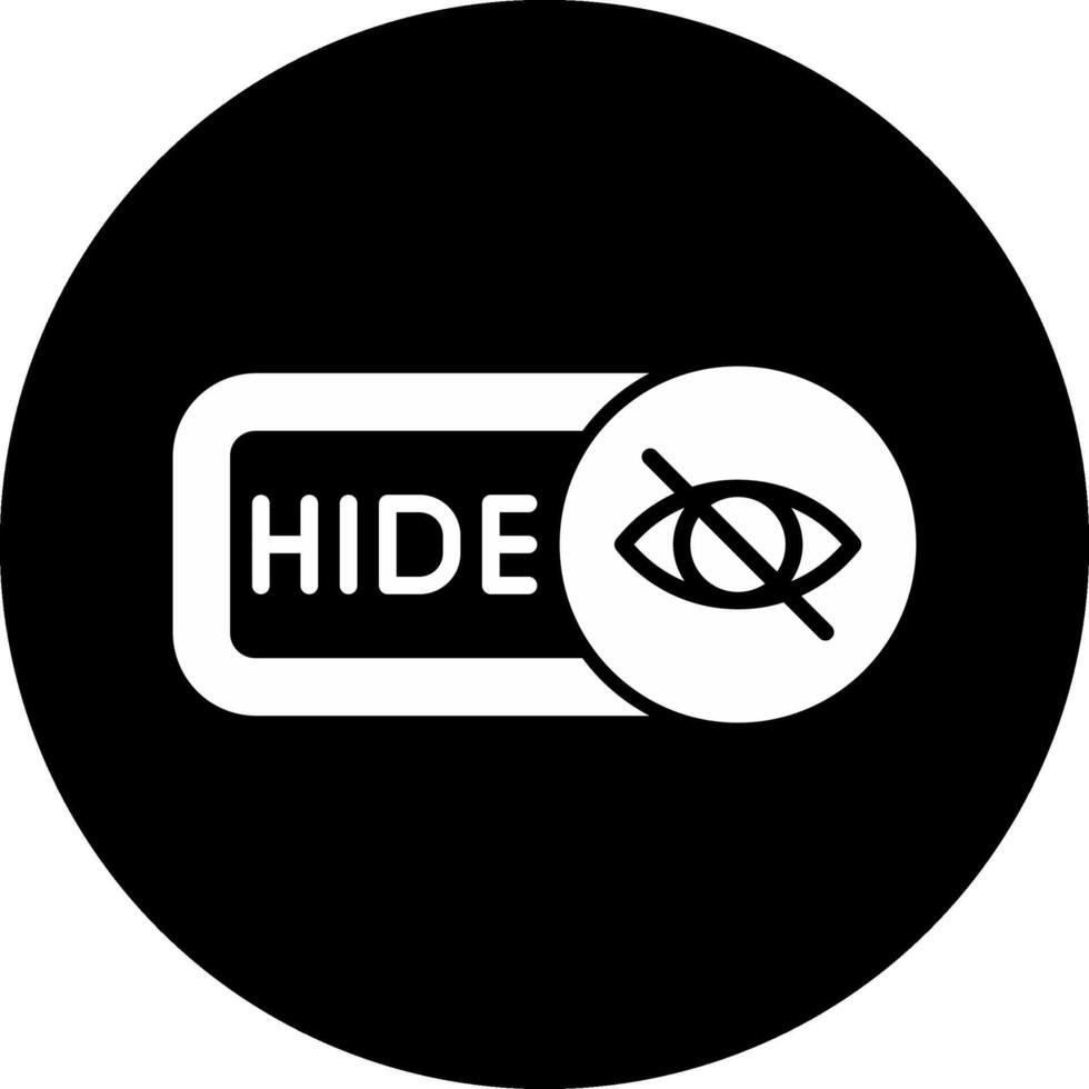 Hide Circle Inverted Icon vector