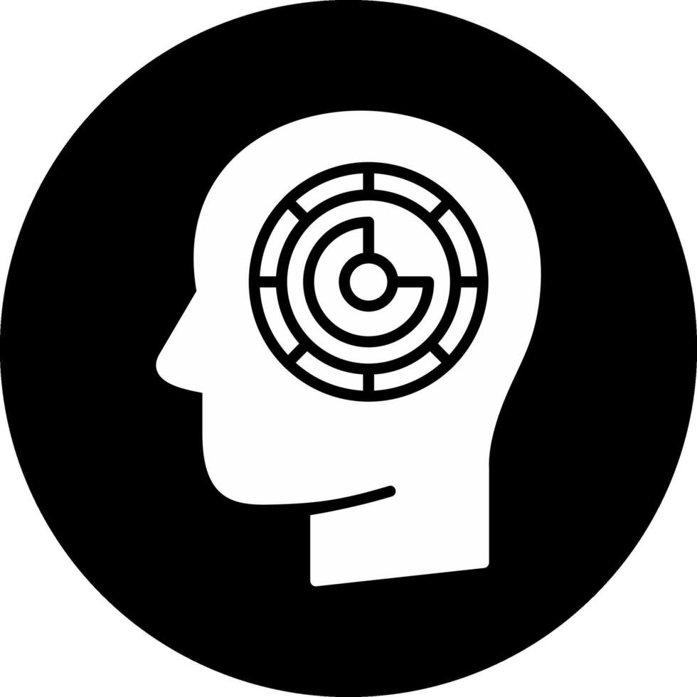 Maze Circle Inverted Icon vector